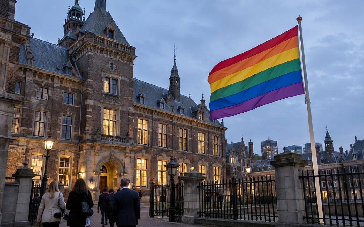 Kamer gaat akkoord: regenboogvlag gaat alsnog de mast in bij het Kamergebouw