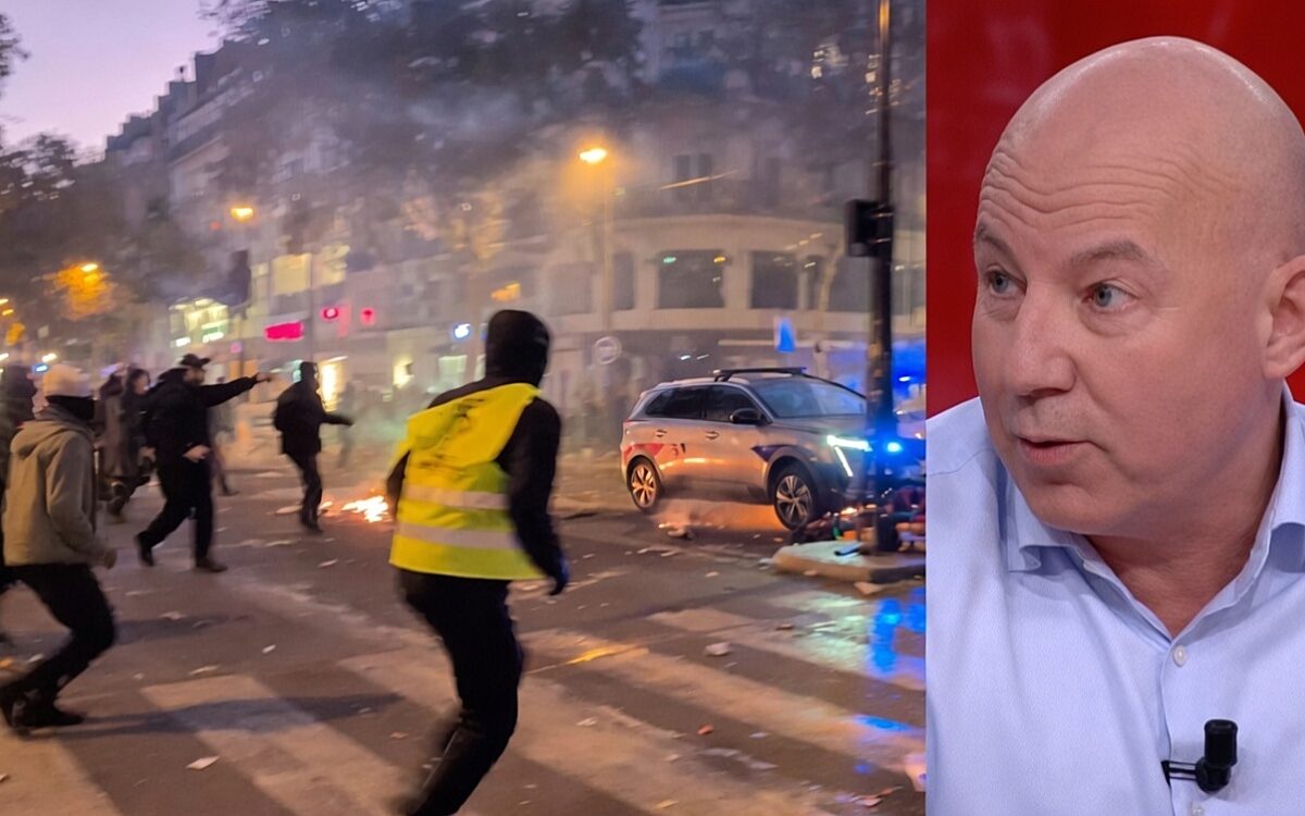Journalist die uit de hand gelopen rellen in Frankrijk verklaart, zorgt voor verbazing