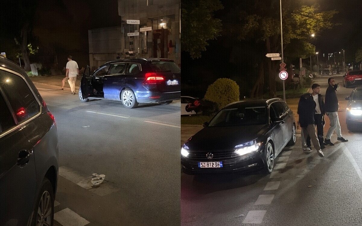 Beelden tonen hoe BMW-bestuurder tot twee keer toe op groep mensen inrijdt