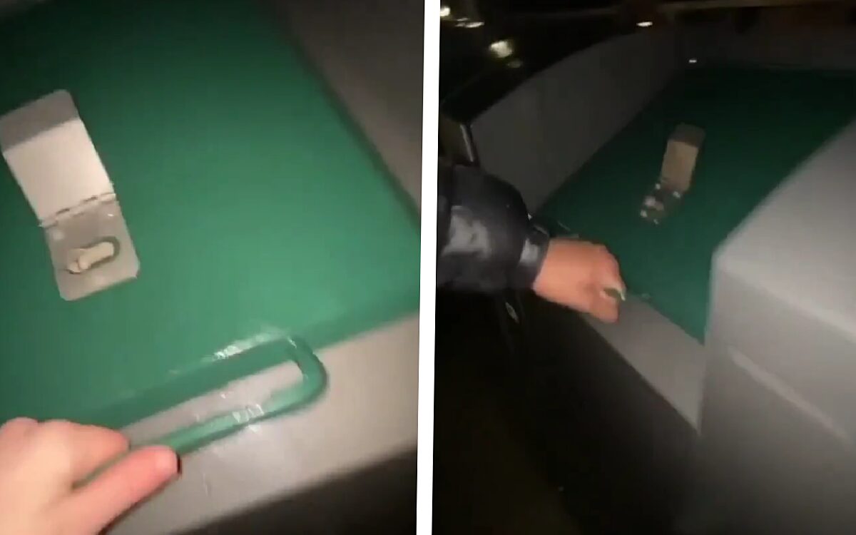 Grapjas sluit zichzelf op in ondergrondse container, vrienden vinden het nogal grappig