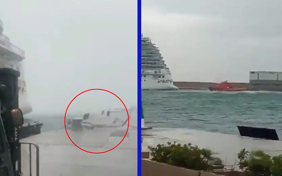 VIDEO - Kabels knappen en 330 meter lang cruiseschip raakt op drift