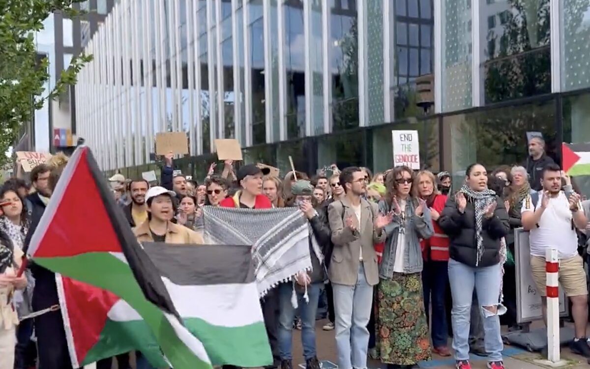 Nieuwe demonstratie na rellen bij UvA-campus in Amsterdam