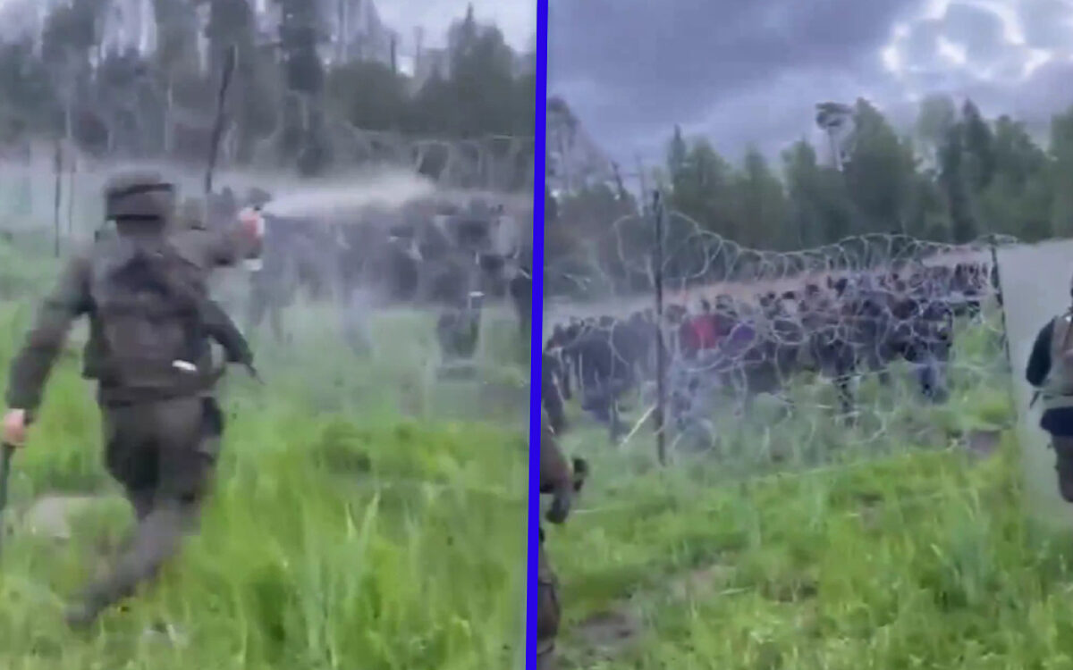 In beeld: Immigranten bestormen Poolse grens, grensbewaking zet ‘pushback’-methode in
