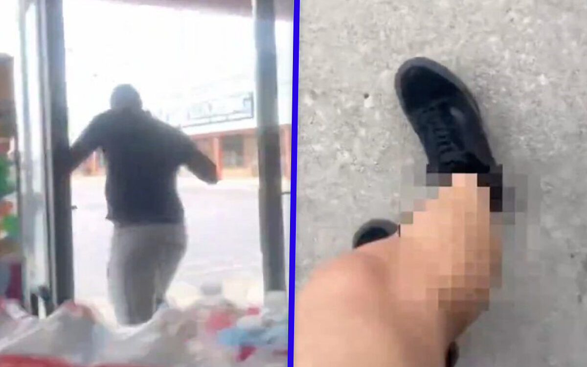 Man aangehouden die over been van klant in supermarkt ejaculeert