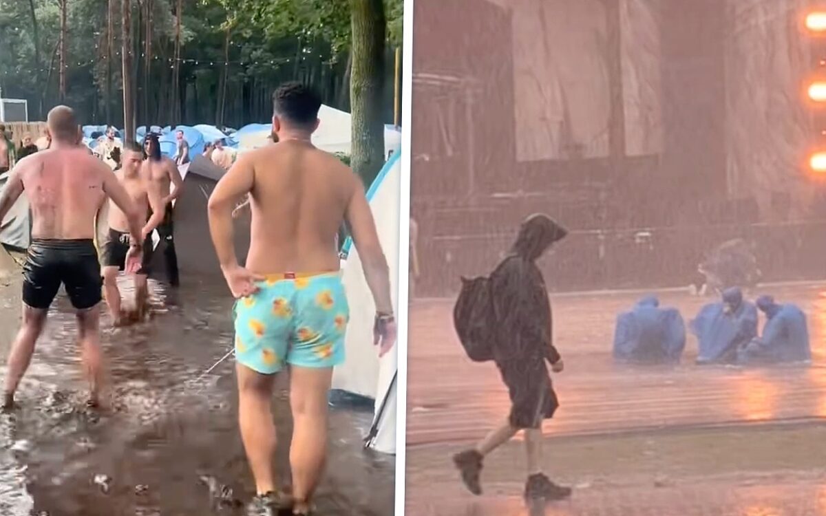 Zien: door een wolkbreuk stond festival Dominator volledig onder water