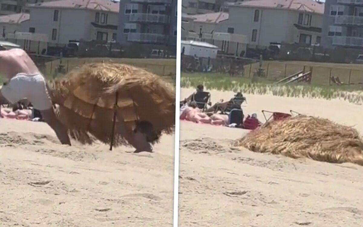 Koppel verzint geniaal plan om ondeugende dingen te doen op het strand