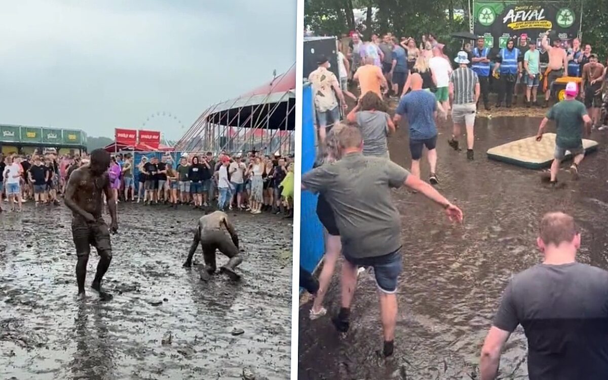 Terrein Zwarte Cross veranderd in één gigantische modderpoel na noodweer
