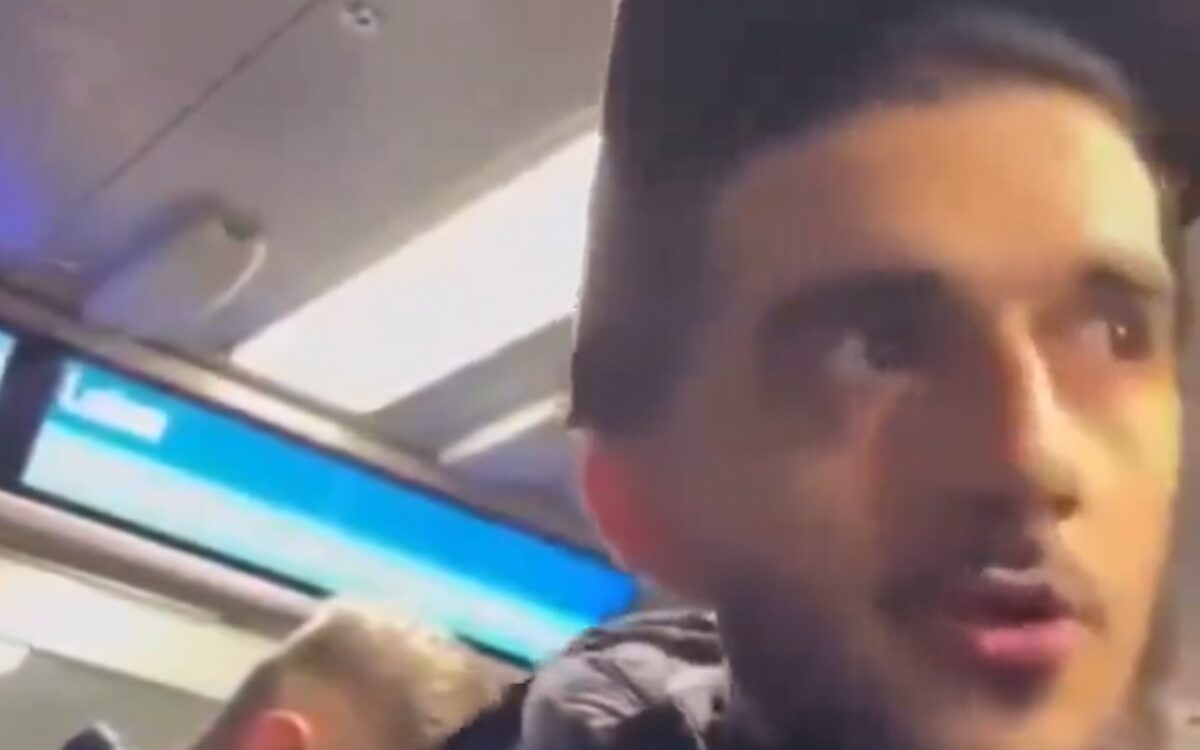 Islamiet tegen treinpassagier: 'If you’re an Israeli supporter, I have to cut your head off'