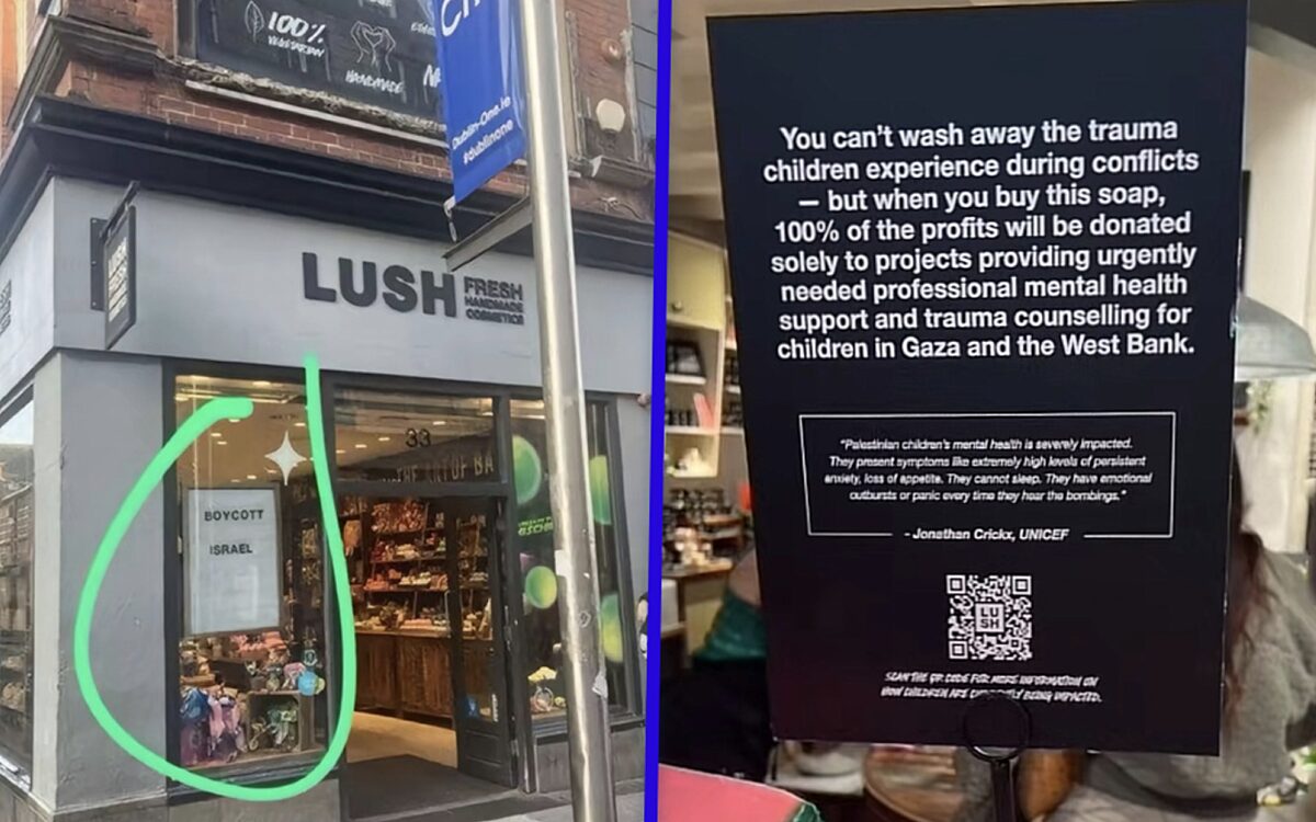 Lush neemt standpunt in voor Palestina en tegen Israël
