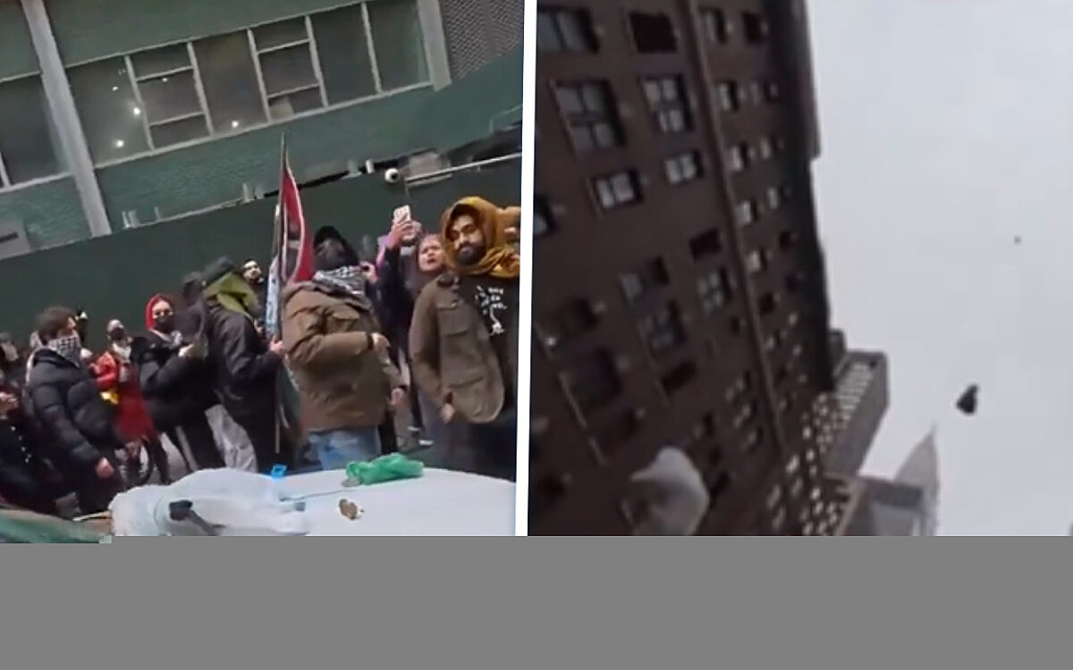 Woedende New Yorkers bestraffen pro-Palestina activisten met hondenpoep vanuit het raam
