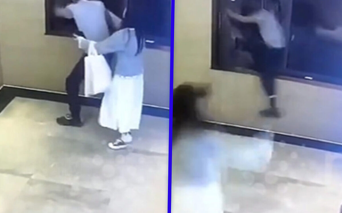 Chinese man heeft trammelant met vriendin en springt uit woede dwars door hotelraam heen