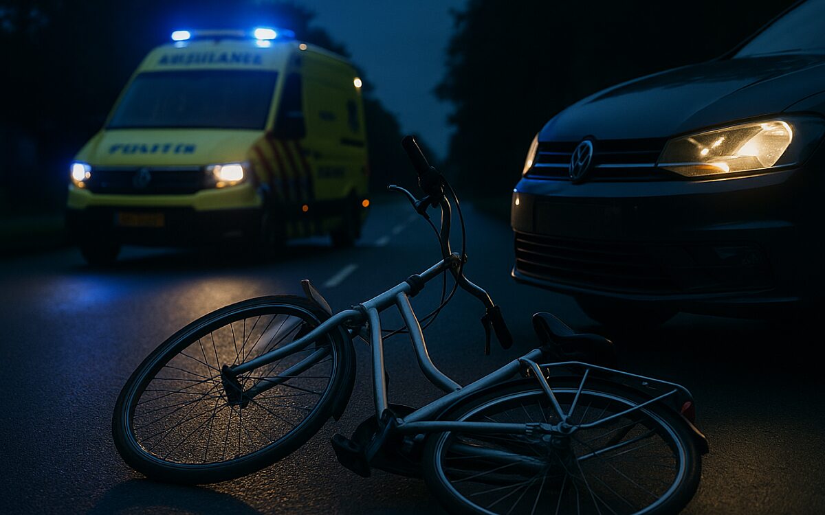 Fietser zwaargewond na nachtelijke aanrijding in Groningen
