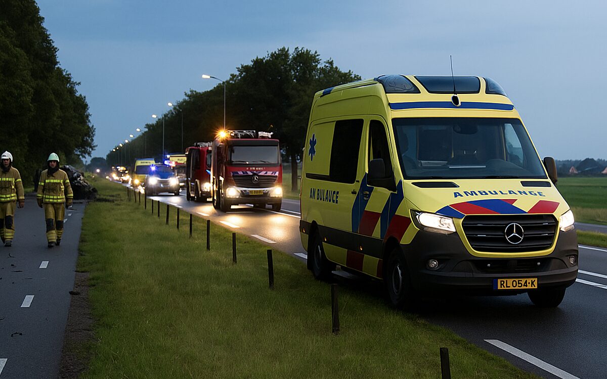 BMW crasht tegen boom en belandt in sloot bij Haarle