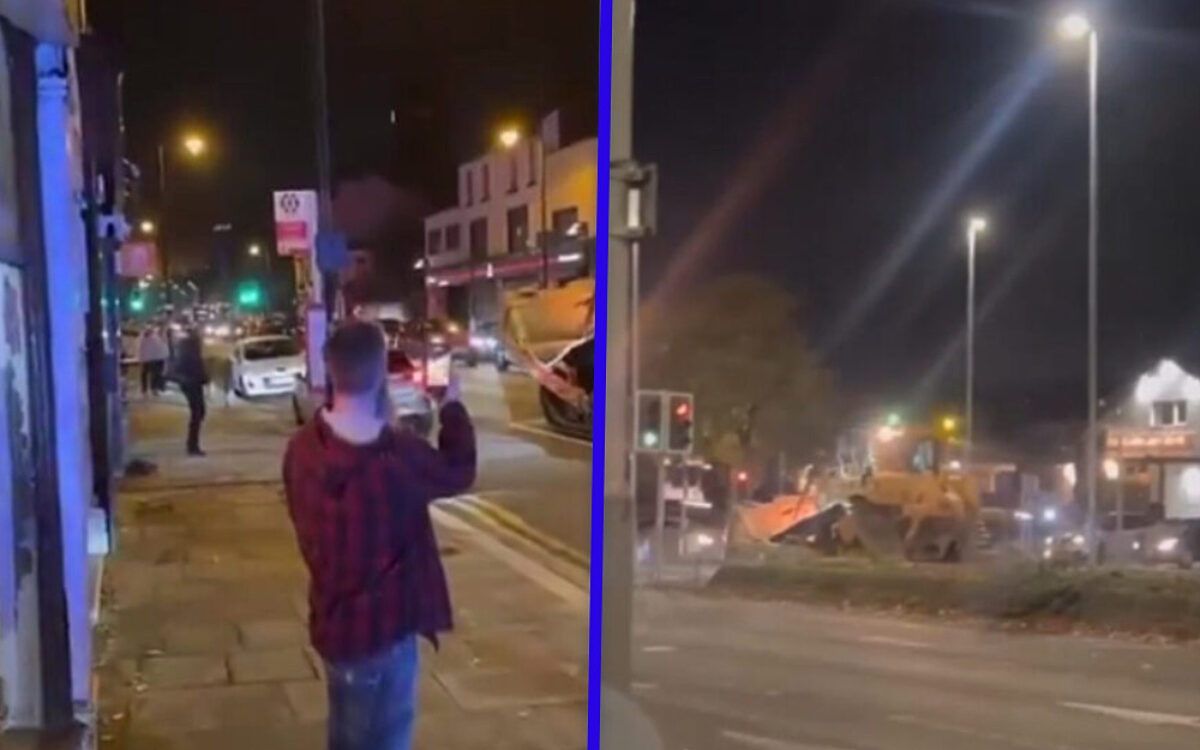 Dronken Brit sloopt Wolverhampton in gestolen bulldozer, politie grijpt in