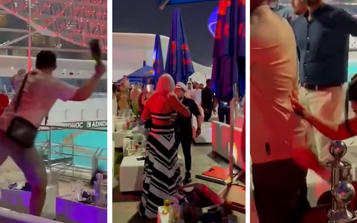 Schokkende vechtpartij op F1-tribune: mensen gooiden drankflessen naar elkaar