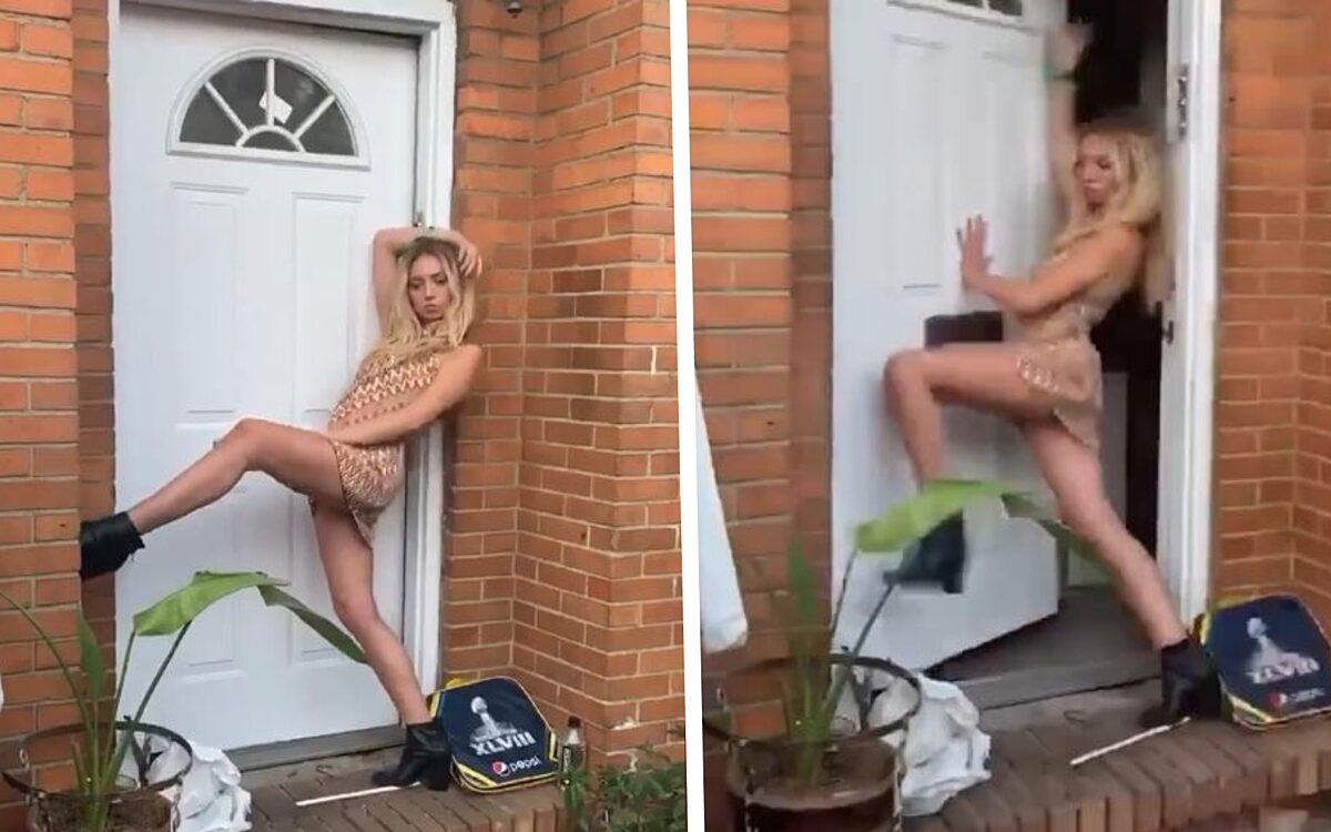 Influencer kiest ongelukkig locatie voor fotosessie en belandt per ongeluk in iemands woning