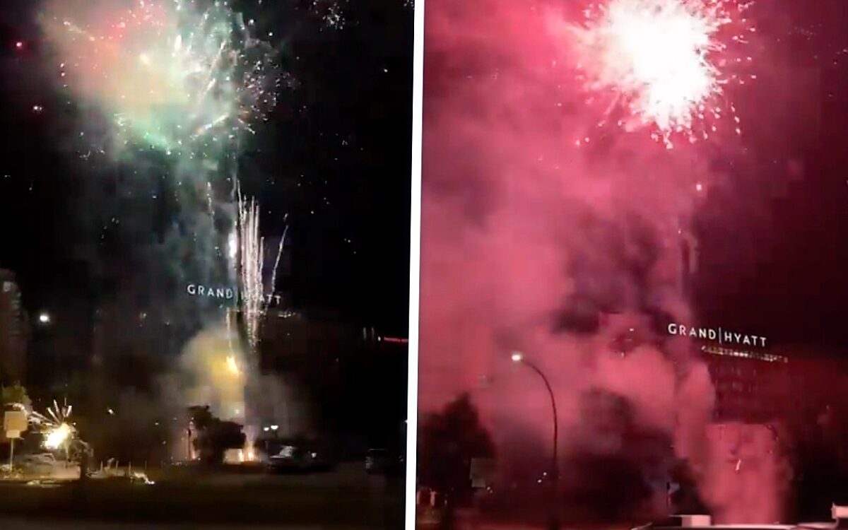 Turkse supporters bestoken hotel met Oranjespelers met vuurwerk om half 3 's nachts