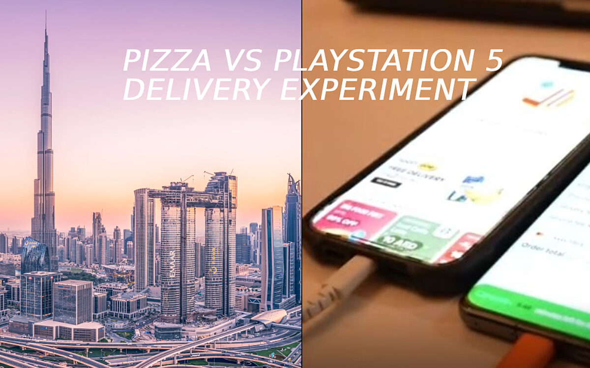 Race tegen de klok in Dubai: Wordt een pizza of een Playstation 5 sneller bezorgd?