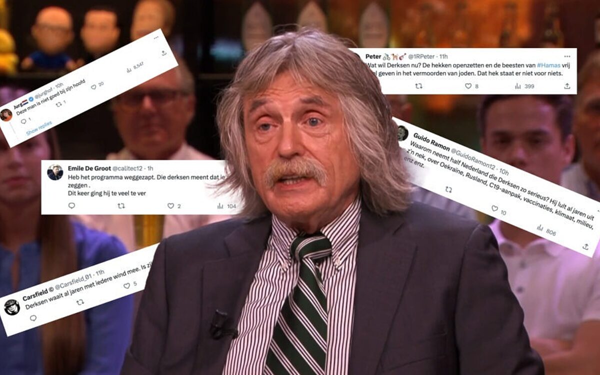 Johan Derksen krijgt verbolgen reacties na uitspraken over Israël
