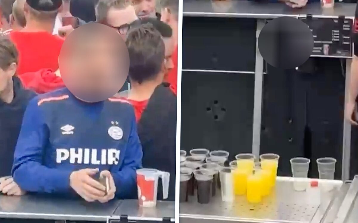 Luiheid ten top: Deze man besloot de bar ook meteen te gebruiken als Dixi