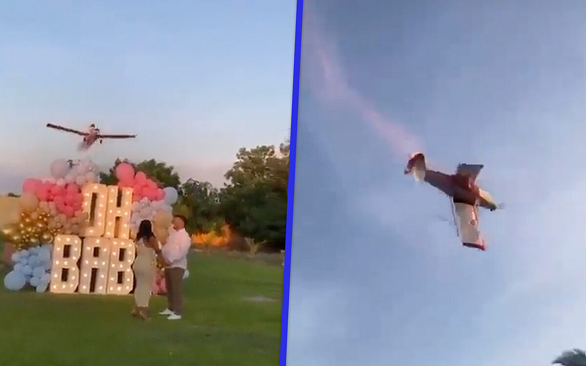Vliegtuig crasht tijdens gender reveal party in Mexico, piloot komt om het leven