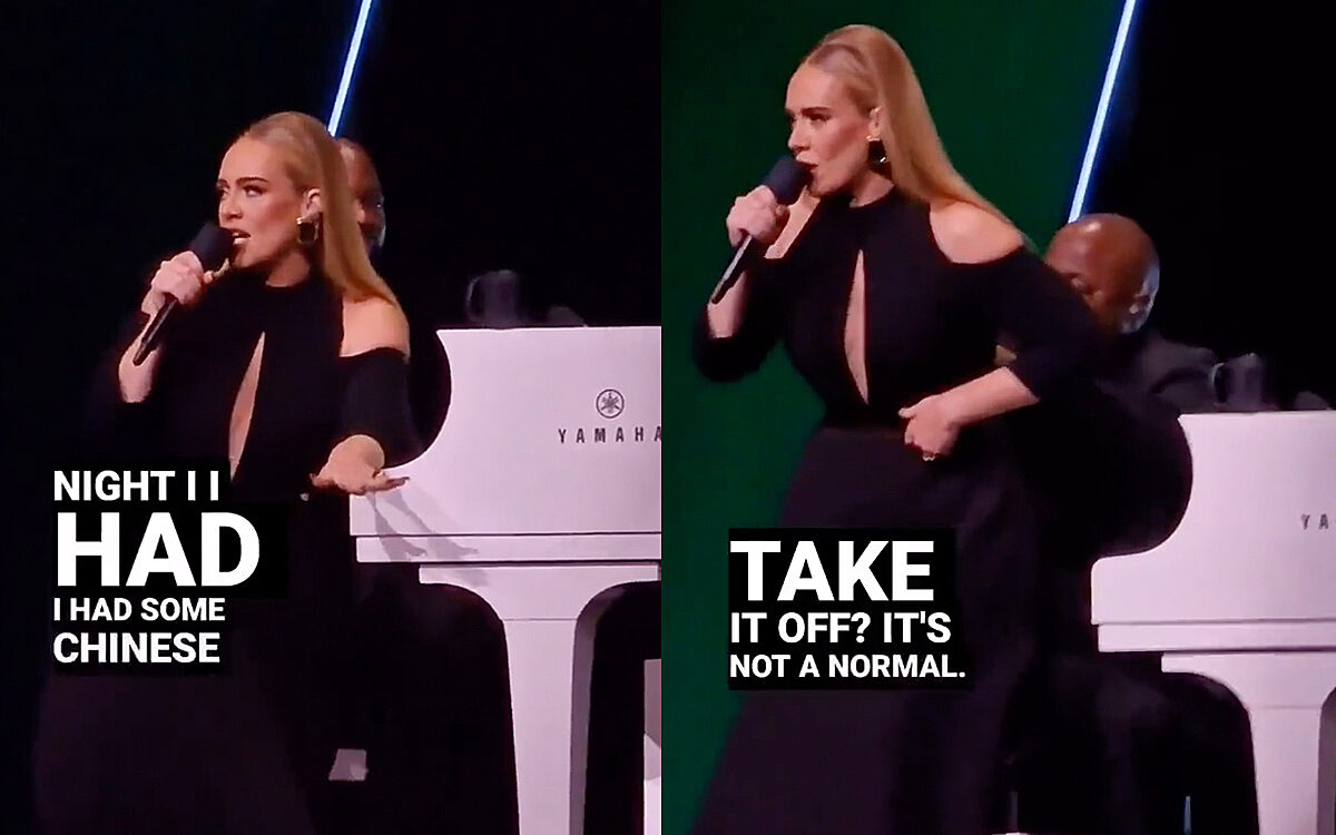 Opvallend moment tijdens  Vegas-show van Adele: 'Ik heb Chinees gegeten, maar nu kan ik niet meer ademen'