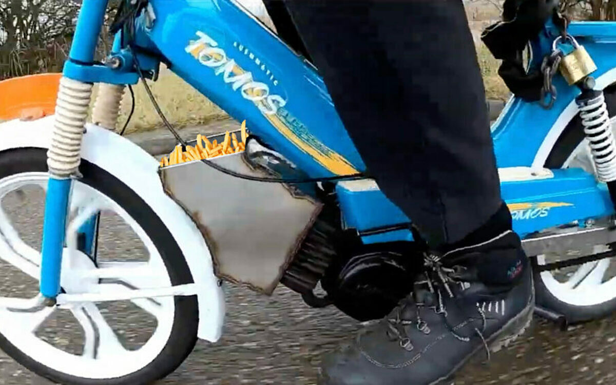 Video: Frank bouwt een frituurpan óp zijn brommer