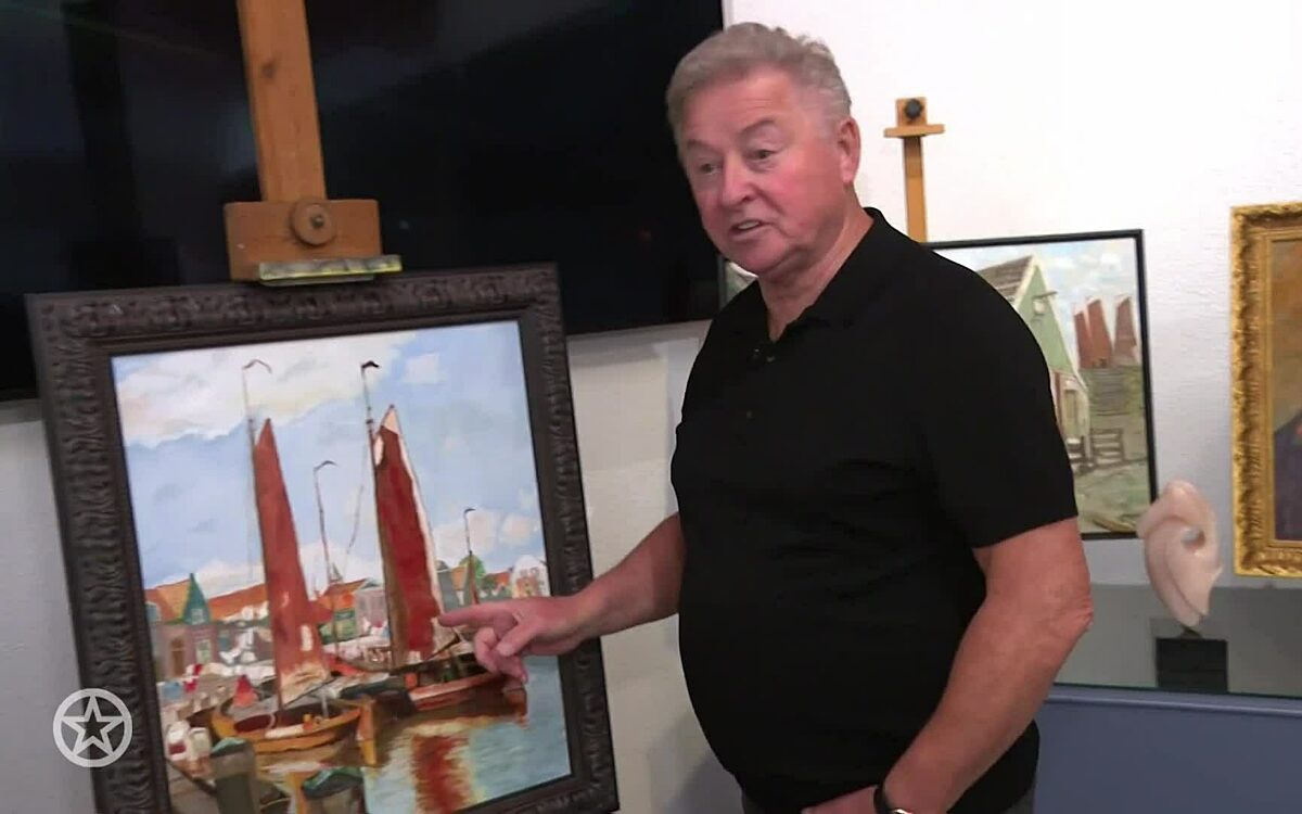 Video: Volendamse zanger Jan Keizer is nu schilder