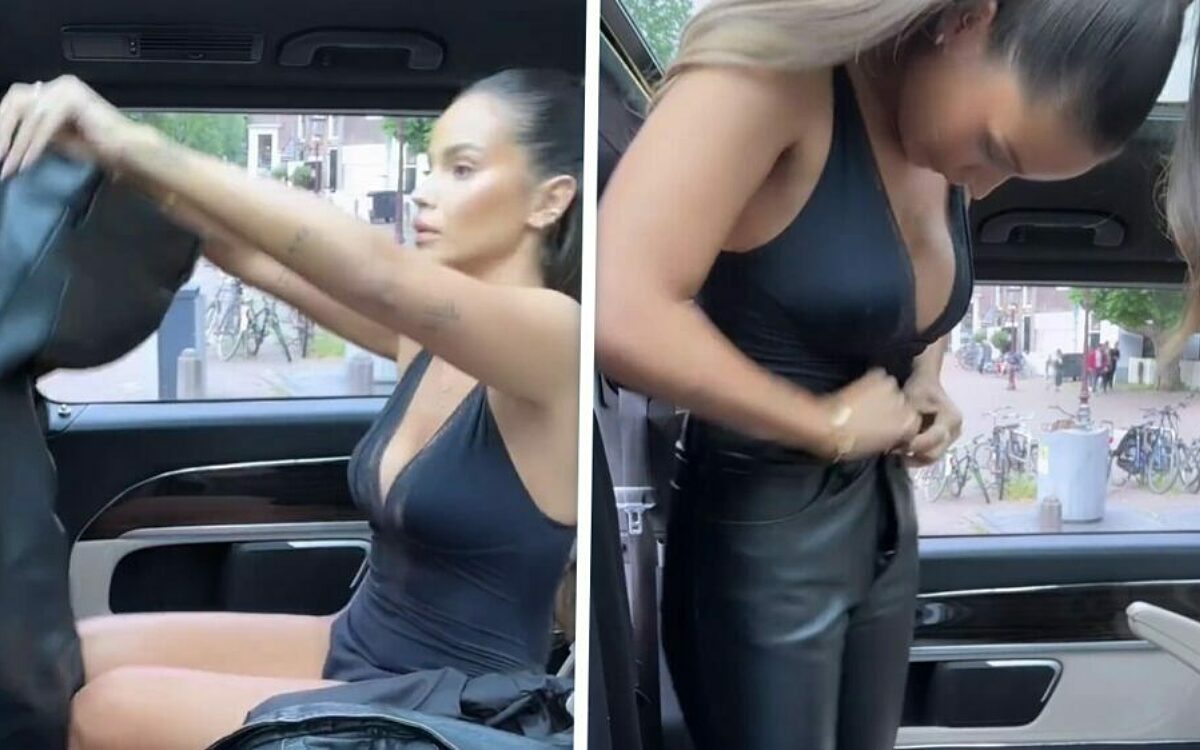 Omkleden in een auto? Monica Geuze laat zien hoe je dat doet