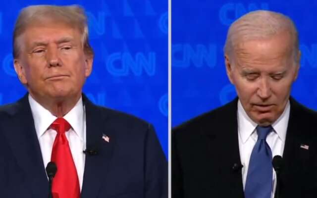 Zien: Trump en Biden discussiëren tijdens verkiezingsdebat over wie beter is in golfen