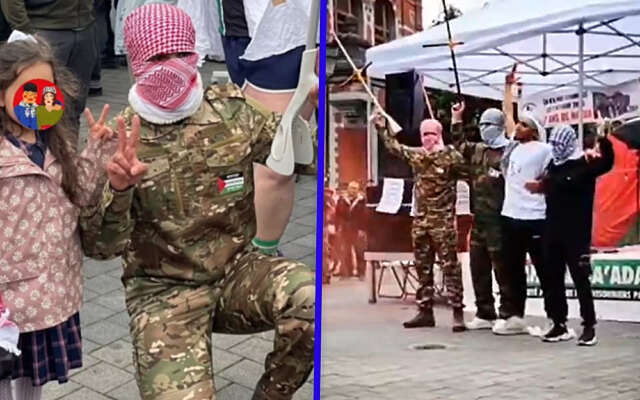 Pro-Palestijnse podiumtijgers zorgen voor ophef met wreed straattheater