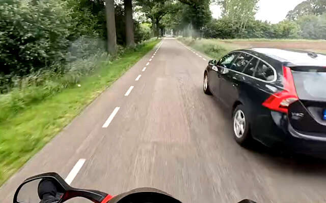 Motorrijder aangehouden na inhalen van undercoveragent met 155 km/u