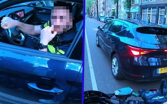 Undercoveragent veroorzaakt bijna een ongeluk, motorrijder woedend: 'Je zet ons leven op het spel'