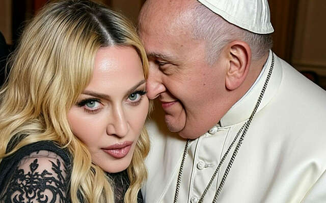 Madonna weer in opspraak door innige AI-foto's met paus Franciscus