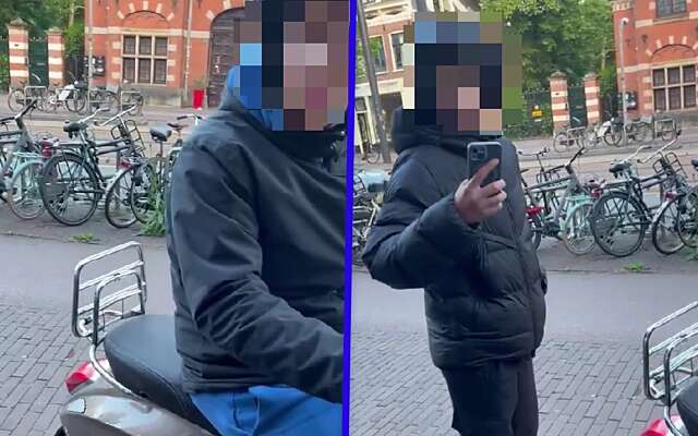 Woeste vrouw confronteert scootertuig dat haar Isaëlische vlag filmt: 'Ga lekker naar Gaza!'