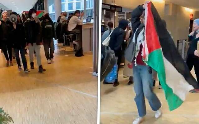 Studenten organiseren pro-Palestina-demonstratie op het UVA Sciencepark in Amsterdam