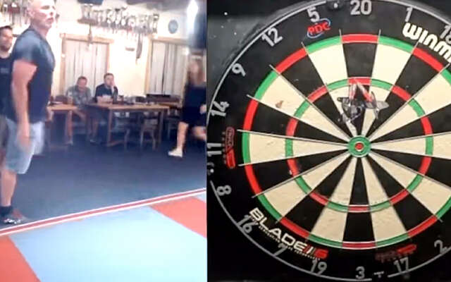 Zien: Amateur gooit een prachtige 9-darter in de lokale kroeg